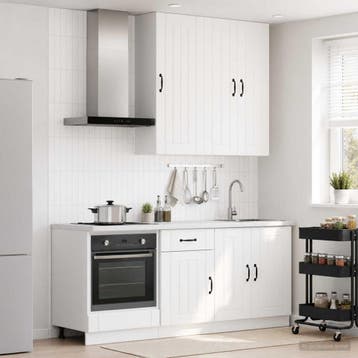 vidaXL Keukenblok LUCCA 5 st Wit, Huis en Inrichting, Verzenden, Nieuw