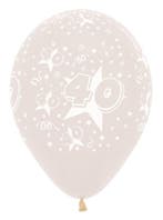 Ballonnen Number 40 Stars Crystal Clear 30cm 25st, Verzenden, Nieuw