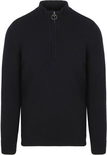 Barbour Half Zip Trui Wol Navy maat Maat 52/54 (L) Heren, Maat 52/54 (L), Barbour, Nieuw, Verzenden