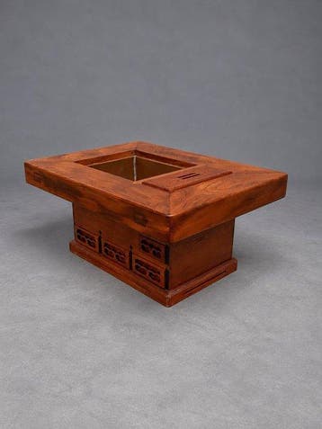 Tafel - Zware massieve Keyaki (Japanse Zelkova) hout met een