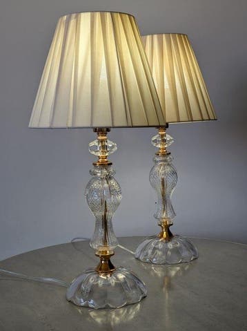 ARTELIGHT - Lampe (2) - Cristal - verre - laiton - métal, Antiquités & Art