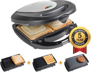 2dekans | Bestron Tosti apparaat - ASM8010 - 760W - 3-in-1, Ophalen of Verzenden
