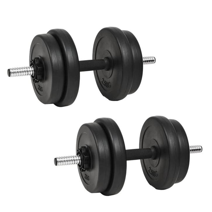 vidaXL Halter met gewichten 40 kg, Sports & Fitness, Équipement de fitness, Envoi