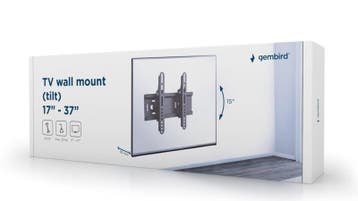 Gembird tv muurbeugel muur beugel kantelbaar 17-37 inch, Verzenden, Nieuw