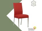 Leren eetkamerstoel Real - Toledo Ducati (rood) - Poten, Huis en Inrichting, Stoelen, Nieuw, Ophalen of Verzenden, Eén, Rood