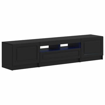 vidaXL 5-delige LED TV-kast Zwart Bewerkt hout, Verzenden