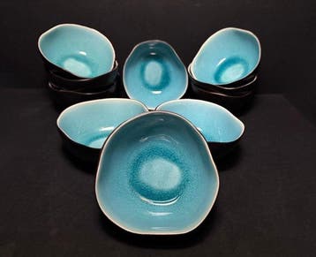 9 coupelles céramique au design scandinave - Dessertservies