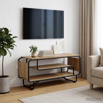 vidaXL TV Stand 98 x 36 x 45 cm Artisanaal eiken Bewerkt, Verzenden, Nieuw