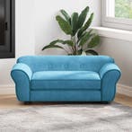 vidaXL Hondenbank 72x45x30 cm pluche turquoise, Verzenden, Nieuw