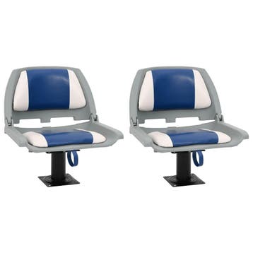 vidaXL 4-delige Bootstoelenset inklapbaar 48x51x41 cm blauw, Verzenden, Nieuw