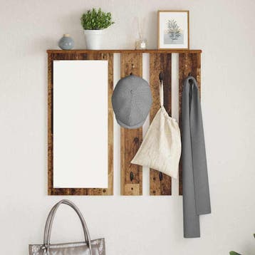 vidaXL Wandgemonteerde kapstok Muurmontage Oud hout 84 x 10, Verzenden, Nieuw