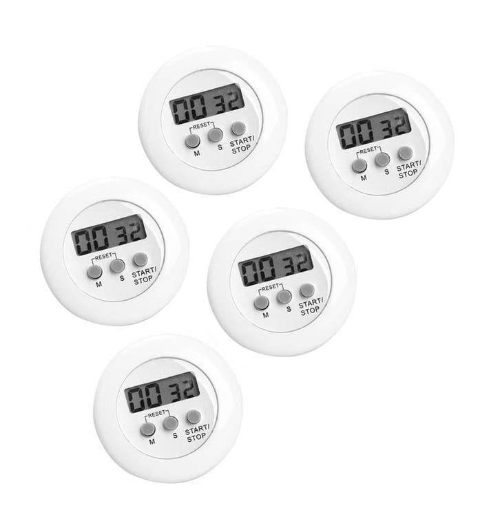Set van 5 digitale timers, kookwekkers (alarmklok) wit, Bricolage & Construction, Outillage | Autres Machines, Envoi