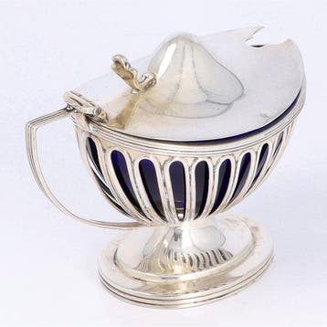 William Hutton & Sons - Mosterdpot - Pot - .925 zilver