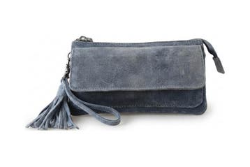 Manfield Clutch Blauw, Handtassen en Accessoires, Tassen | Damestassen, Verzenden, Nieuw, Blauw