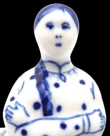 Gzhel - Boris Kustodiev (1878-1927) - Sculpture, Mod., Antiek en Kunst