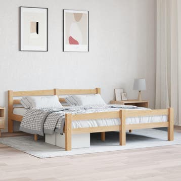 vidaXL Bedframe massief grenenhout 160x200 cm, Verzenden