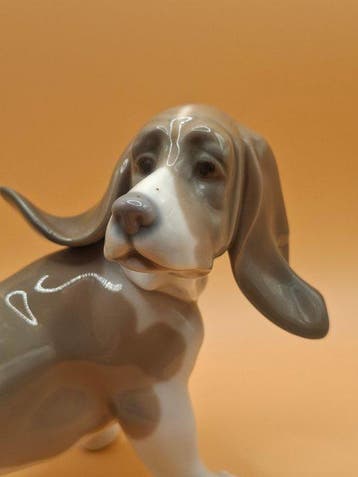 Lladró - Figurine - Basset Hound - Porcelaine, Antiquités & Art