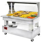 Verwarmd Buffet | GOURMET LINE | Hout/RVS | 4x 1/1 GN |, Verzenden, Nieuw in verpakking