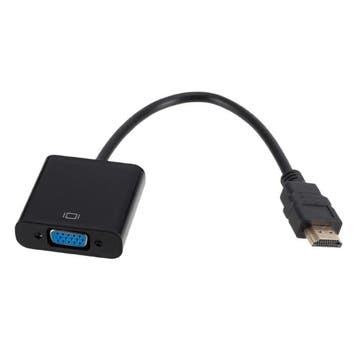 VGA naar HDMI Kabel - 1080p Full HD High Speed Zwart, Computers en Software, Pc- en Netwerkkabels, Verzenden, Nieuw