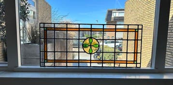Jugendstil Glas-in-loodraam - Amsterdamse provenance -