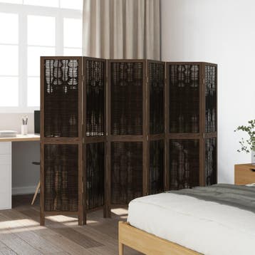 vidaXL Kamerscherm met 6 panelen massief paulowniahout, Verzenden, Nieuw