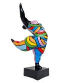 Figurine - Dansende vrouw - 48 cm - Marbre, fibre optique
