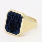 Bague - 14 carats Or jaune - Lagensteen. Taille-douce.