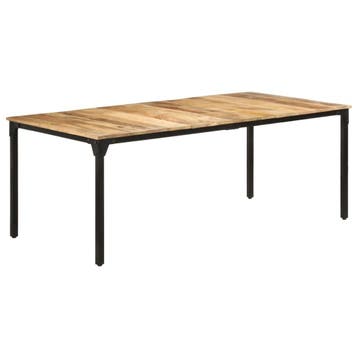 vidaXL Eettafel 200x100x76 cm ruw mangohout, Verzenden
