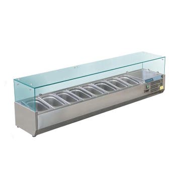 Polar G-serie opzetkoelvitrine 8x GN 1/3, Verzenden