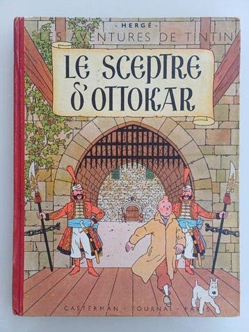 Tintin T8 - Le Sceptre dOttokar + dédicace - B1 - EO, Nieuw