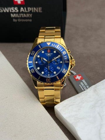 Swiss Alpine Military - Master Diver chronograph Date, Handtassen en Accessoires, Nieuw