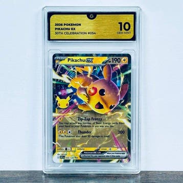 Pokémon Graded card - Pikachu ex 054- 30th Anniversary –