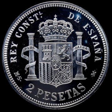 Spanje. Alfonso XII. 2 Pesetas 1882 (*82) - MSM Replica de 2