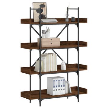 vidaXL Boekenkast 4-laags 100x33x145,5 cm bewerkt hout, Verzenden