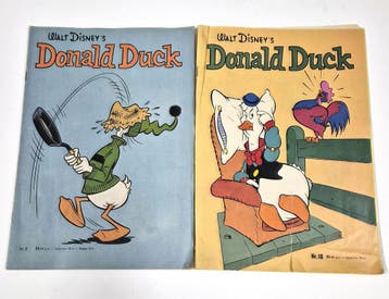 Vintage Donald Duck weekbladen – nr. 5 en 18 (set van 2), Verzamelen, Verzenden