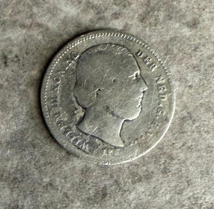 Nederland. Willem III. 25 Cent 1849, Postzegels en Munten, Munten | Nederland