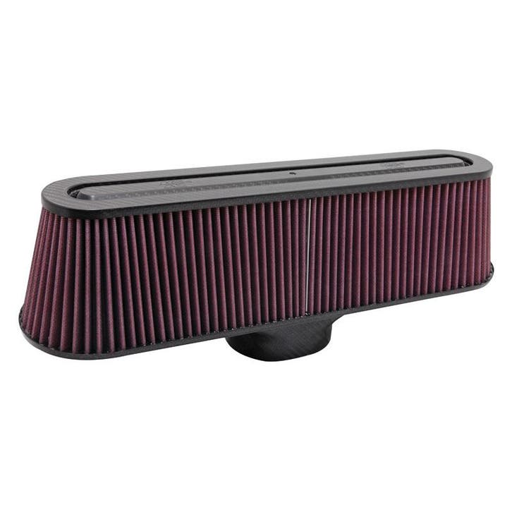 K&N Universeel filter - carbonvezel - ovale aansluiting van, Auto-onderdelen, Motor en Toebehoren, Nieuw, Verzenden