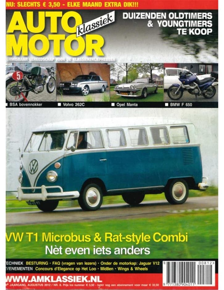 2012 AUTO MOTOR KLASSIEK 08 NEDERLANDS, Boeken, Auto's | Folders en Tijdschriften, Ophalen of Verzenden