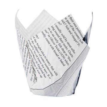 Kranten print frietpapier | 1100 stuks | 17,5(h) x 5(Ø)cm, Verzenden, Nieuw in verpakking