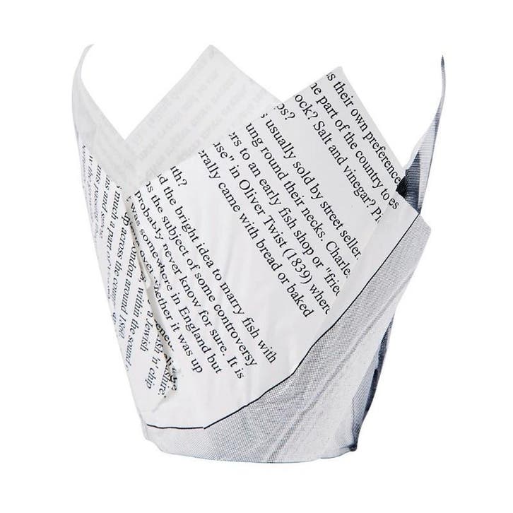 Kranten print frietpapier | 1100 stuks | 17,5(h) x 5(Ø)cm, Zakelijke goederen, Horeca | Keukenapparatuur, Nieuw in verpakking