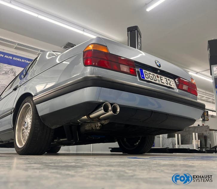 FOX BMW E32 730i/ 740i/ 740iL/ 750i/ 750iL einddemper Ø2x63,, Autos : Pièces & Accessoires, Systèmes d'échappement, Envoi