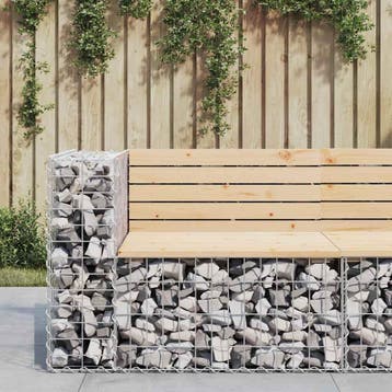 vidaXL Tuinbank schanskorfontwerp 92x71x65,5 cm massief, Tuin en Terras, Verzenden, Nieuw