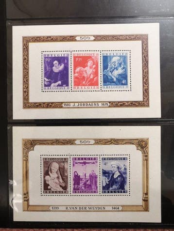 België 1949/1952 - vier goede blokken postfris (MNH) -