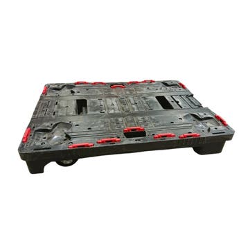 Rolplateau zwart 80 x 60 x 20 cm 2 vaste wielen 2, Ophalen of Verzenden