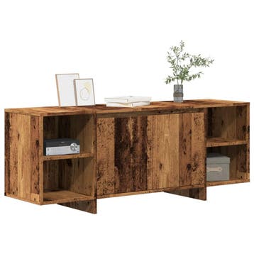 vidaXL Tv-meubel 130x35x50 cm bewerkt hout oud houtkleurig, Verzenden