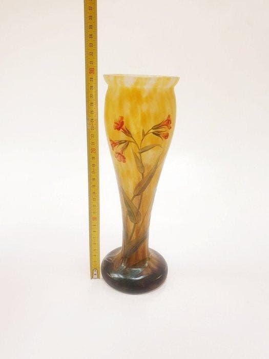 Mado Nancy Daum - Vase - Grande taille - Piédouche - Fleurs, Antiek en Kunst, Antiek | Glaswerk en Kristal