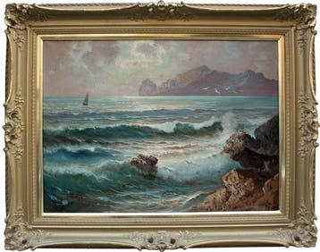 Fritz Waldegg (1888-1966) - Sunset at Capri