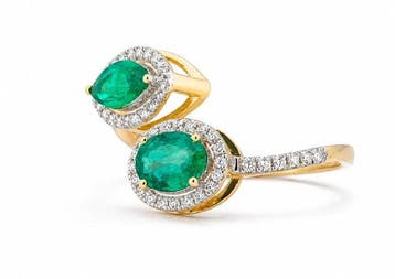 Zonder minimumprijs - Ring - 14 karaat Geel goud - 1.21ct., Nieuw