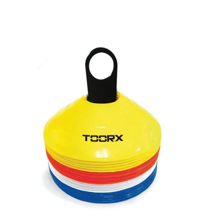 Toorx Fitness Agility Cones Set van 24 stuks - met rek, Sport en Fitness, Fitnessmaterialen, Nieuw, Verzenden