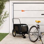 vidaXL Hondenfietstrailer oxford stof en ijzer zwart, Verzenden